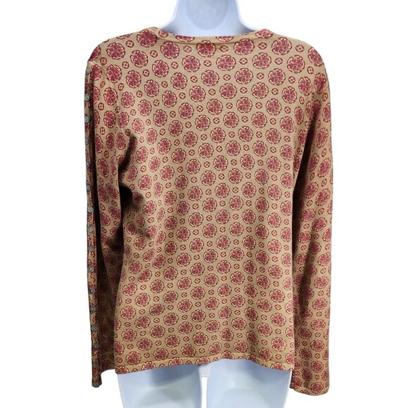 J. McLaughlin Top Sweater Catalina Cloth Printed Pullover Wool Blend‎ Size M - Picture 3 of 6